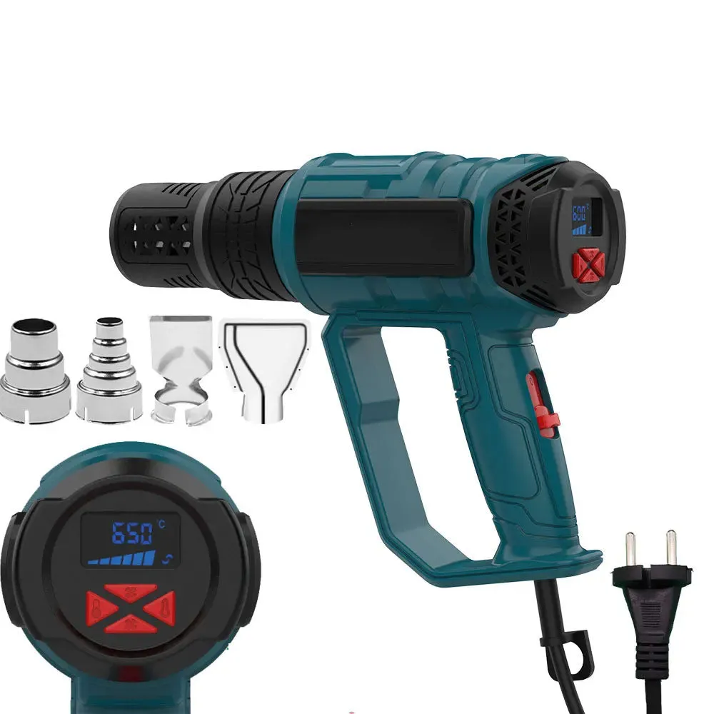 220V 2000 W Heat Gun Hot Air Gun Air Gryer for Solder Pipes, Removing Paint, Shrinking with Tool Box