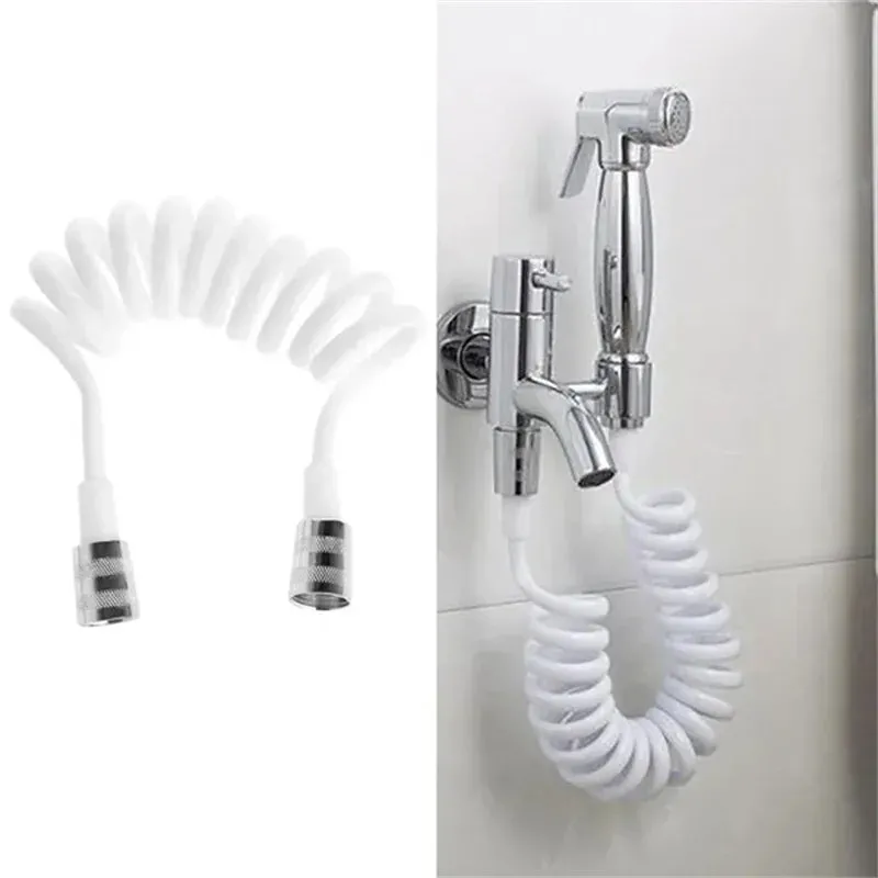 1.5/2M ABS Telephone Line Style Spring Flexible Shower Hose Water Plumbing Toilet Bidet Sprayer Connect Pipe