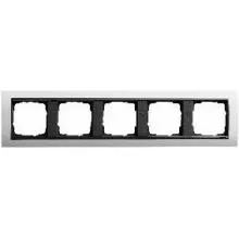 GIRA 021507 Event Rahmen, 5-fach, reinweiss für anthrazite Einsätze