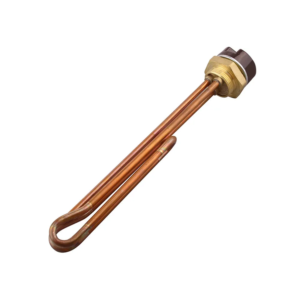 220V Immersion Water Heater: Electric Heating Element with Temperature Control, DN32 Thread, Copper Resistance Tubular Design