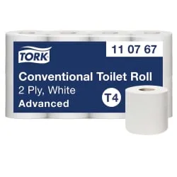 Tork Kleinrollen Toilettenpapier T4 Advanced, 2-lagig, weiß