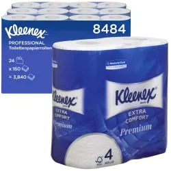 KLEENEX® Toilettenpapier Rollen, 4-lagig, weiß
