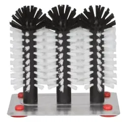 Gläserspülbürstengarnitur mit Metallbodenplatte