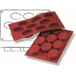 SCHNEIDER Silikon-Backform, Oval, rot