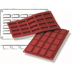 SCHNEIDER Silikon-Backform, Rechteck, rot