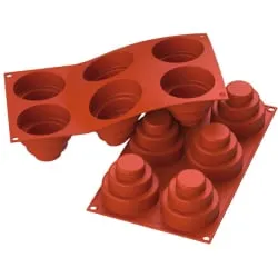 SCHNEIDER Silikon-Backform, Mini-Kuchen, rot