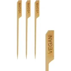 Papstar Fingerfood-Spieße, mit Aufdruck "VEGAN"
