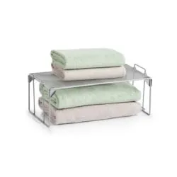 Zeller Mesh Universalregal, stapelbar, grau