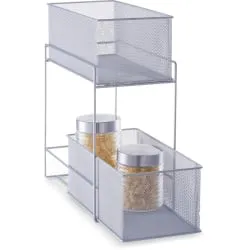 Zeller Mesh Etagenregal, 2 Körben