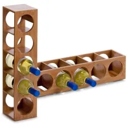 Zeller Weinregal für 5 Flaschen, Bambus