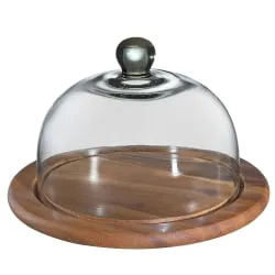 Zassenhaus Akazie Käseglocke mit Glasdeckel