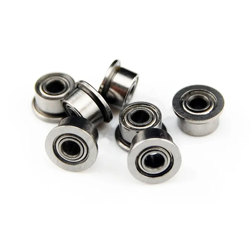 2-10pcs Miniature Flange Bearing Thin Wall Metal Shielded Flanged Bearings