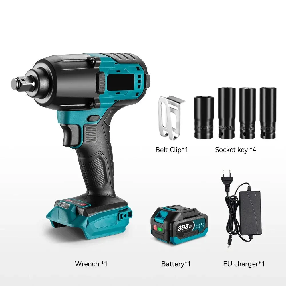 1200N.m Brushless Electric Impact Wrench Cordless Rechargeable Screwdriver Power Tools For 18V Battery