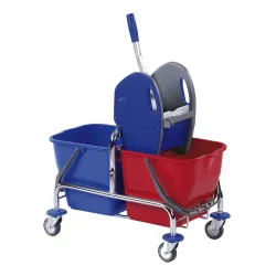 Floorstar Doppelfahrwagen 2 x 17 l SOLID, verchromt