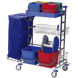 Floorstar RW 3 SOLID Reinigungswagen, verchromt