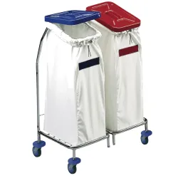 Floorstar Wäschesammler WS 2 SOLID, verchromt, zweifach