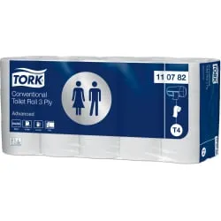 Tork Kleinrollen Toilettenpapier T4 Advanced, 3-lagig, weiß