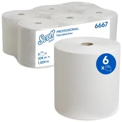 SCOTT® Rollenhandtücher, weiß, 1-lagig