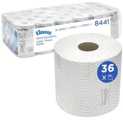 KLEENEX® 600 Toilet Tissue Rollen Toilettenpapier, 2-lagig