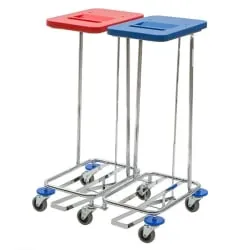 VERMOP Meditrans Wäschesammler Zweifach mit Deckel und Pedal