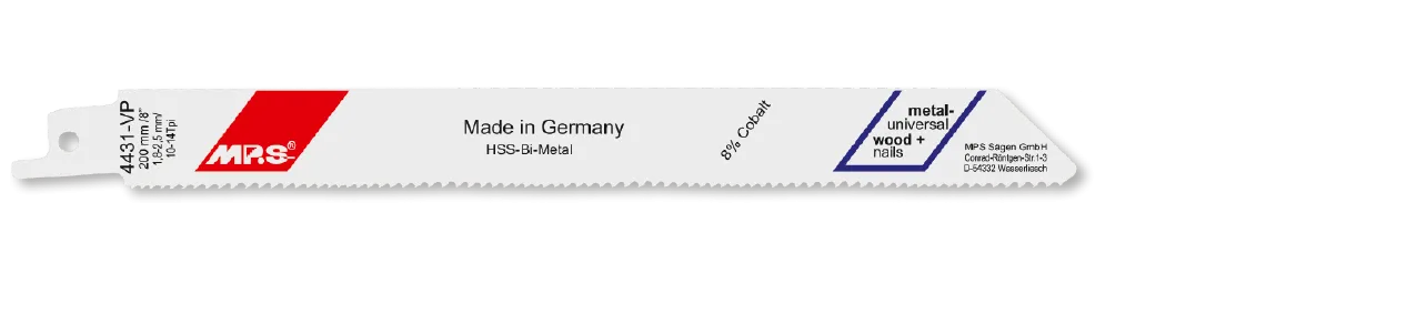 100x MPS Säbelsägeblatt Länge 200 mm