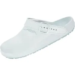 ABEBA Leder-Pantoletten weiß