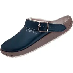 ABEBA Leder-Pantoletten blau