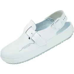 ABEBA Leder-Pantolette weiß