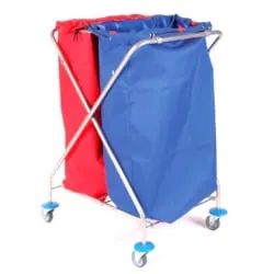 Floorstar Papierwagen ESTAWA Edelstahl X-Form