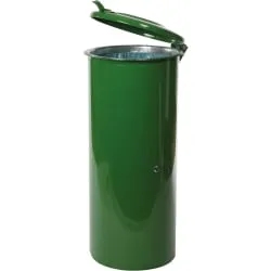 Abfallsammler aus Stahlblech, 120 l, abschließbar