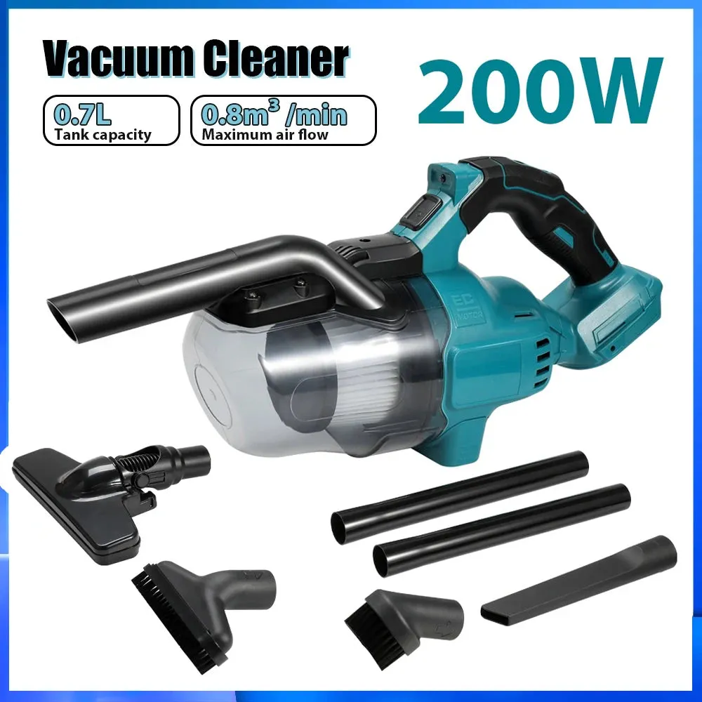 200W 20V Cordless Vacuum 2000pa Industrial Construction Dry Household Hand Vacuum Cleaner Rechargeable Lithium Power Tools