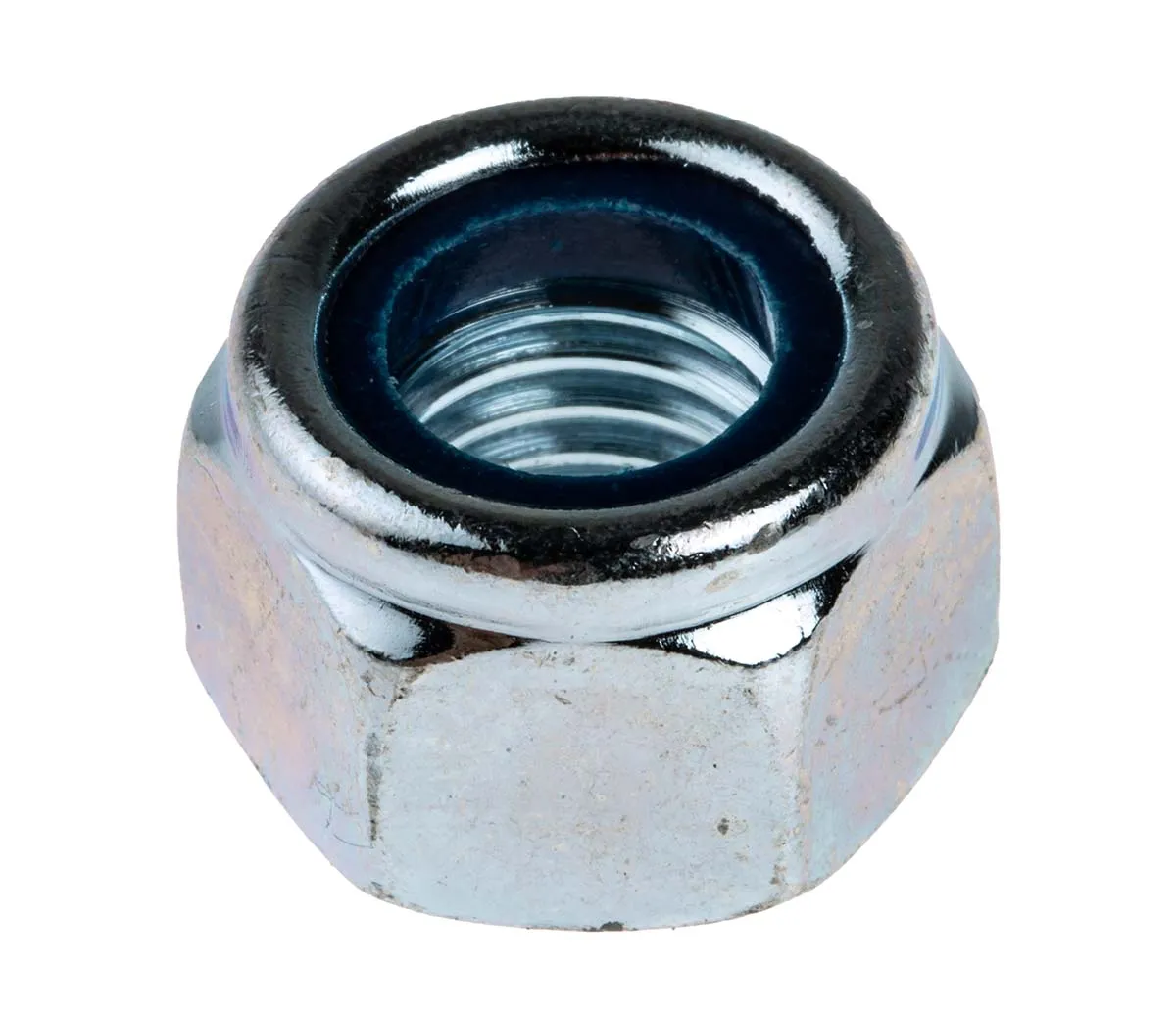 RS PRO Sicherungsmuttern, M12 Nyloneinsatz selbstsichernd Typ P Stahl 19.0mm Glanzverzinkt DIN 982