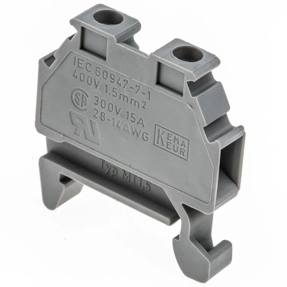 Phoenix Contact MT 1.5 Reihenklemmenblock Einfach Grau, 0.14 → 1.5mm², 400 V / 17.5A, Schraubanschluss