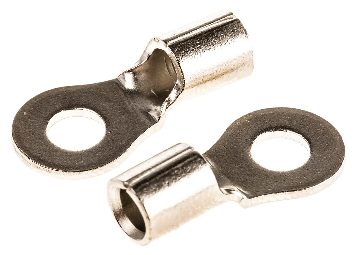 TE Connectivity STRATO-THERM Ringkabelschuh, Unisoliert, aussen ø 9.53 mm, innen ø 4.34 mm, max. 6.6mm², M4