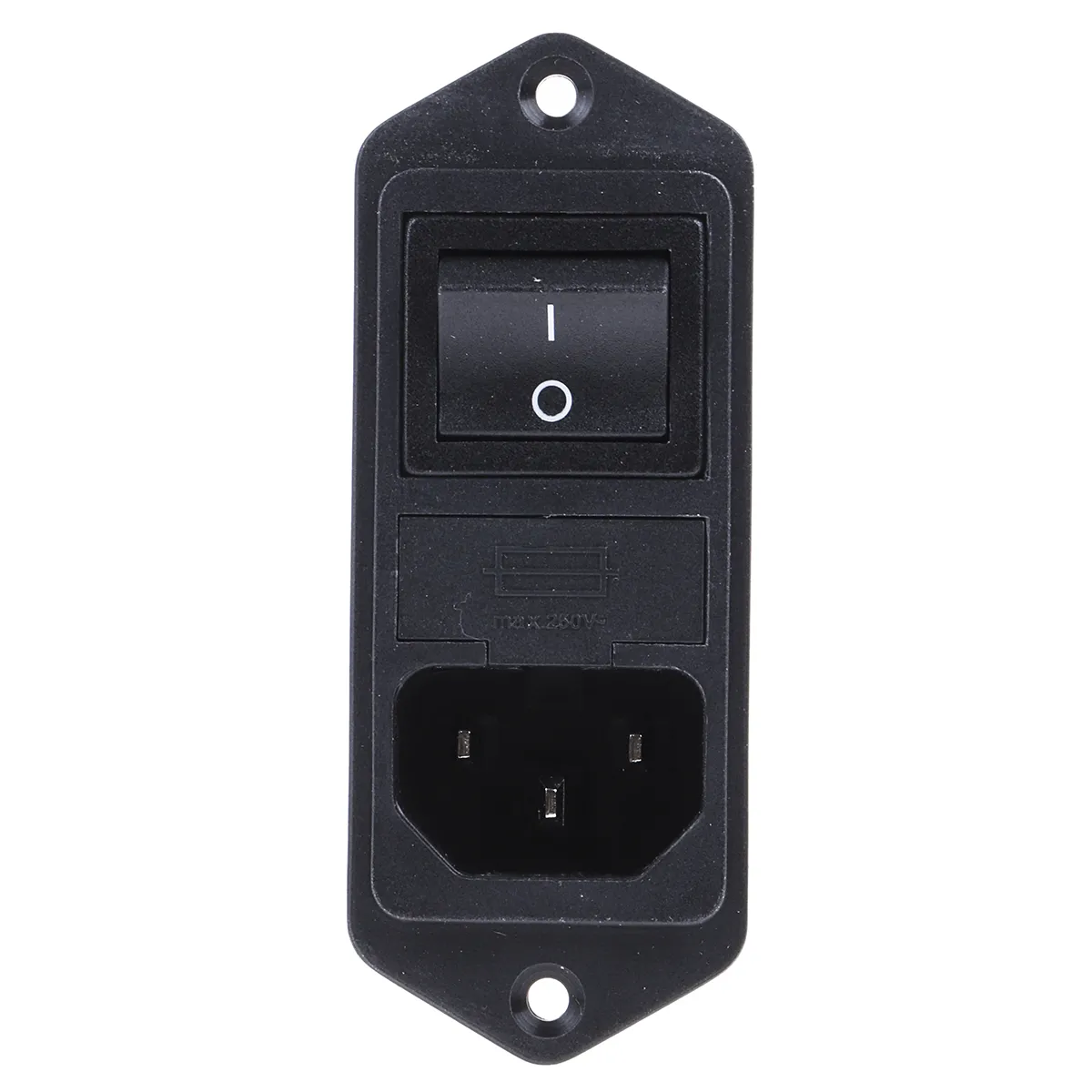 Schaffner C14 IEC-Anschlussfilter Stecker mit 2-Pol Schalter 5 x 20mm Sicherung, 250 V ac / 2.4A, Tafelmontage /