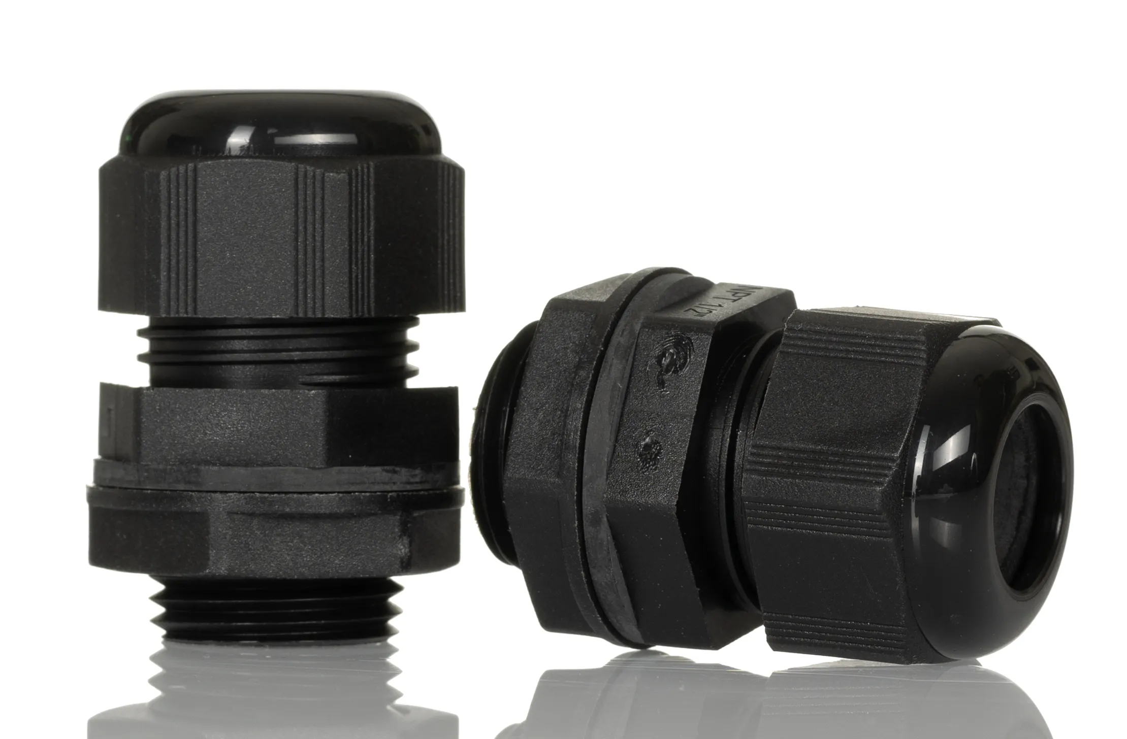 Alpha Wire FIT Wire Management Kabelverschraubung, NPT 1/2Zoll PA 6 Schwarz 9mm/ 16mm, IP66, IP68