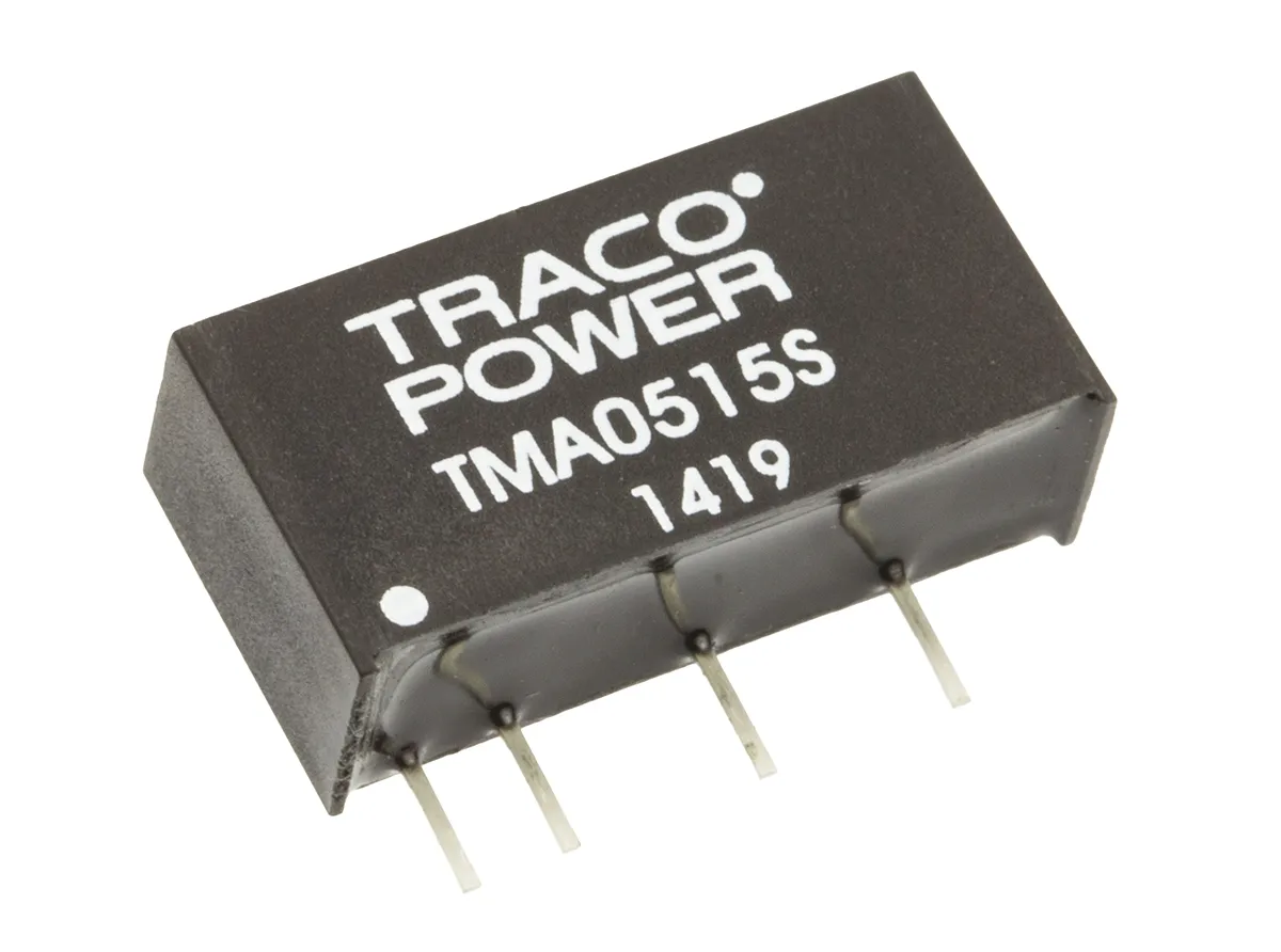 TRACOPOWER TMA DC/DC-Wandler 1W 5 V dc IN, 15V dc OUT / 65mA Durchsteckmontage 1kV dc isoliert