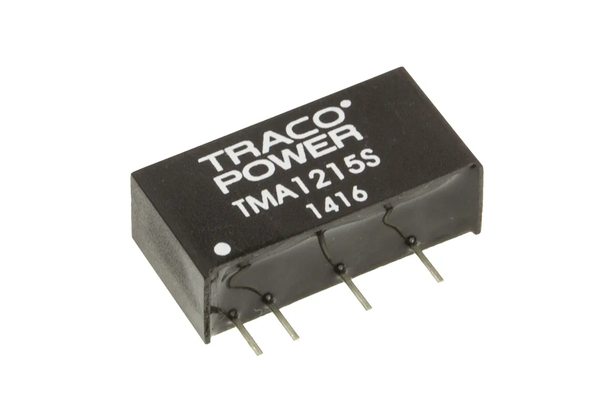 TRACOPOWER TMA DC/DC-Wandler 1W 12 V dc IN, 15V dc OUT / 65mA Durchsteckmontage 1kV dc isoliert