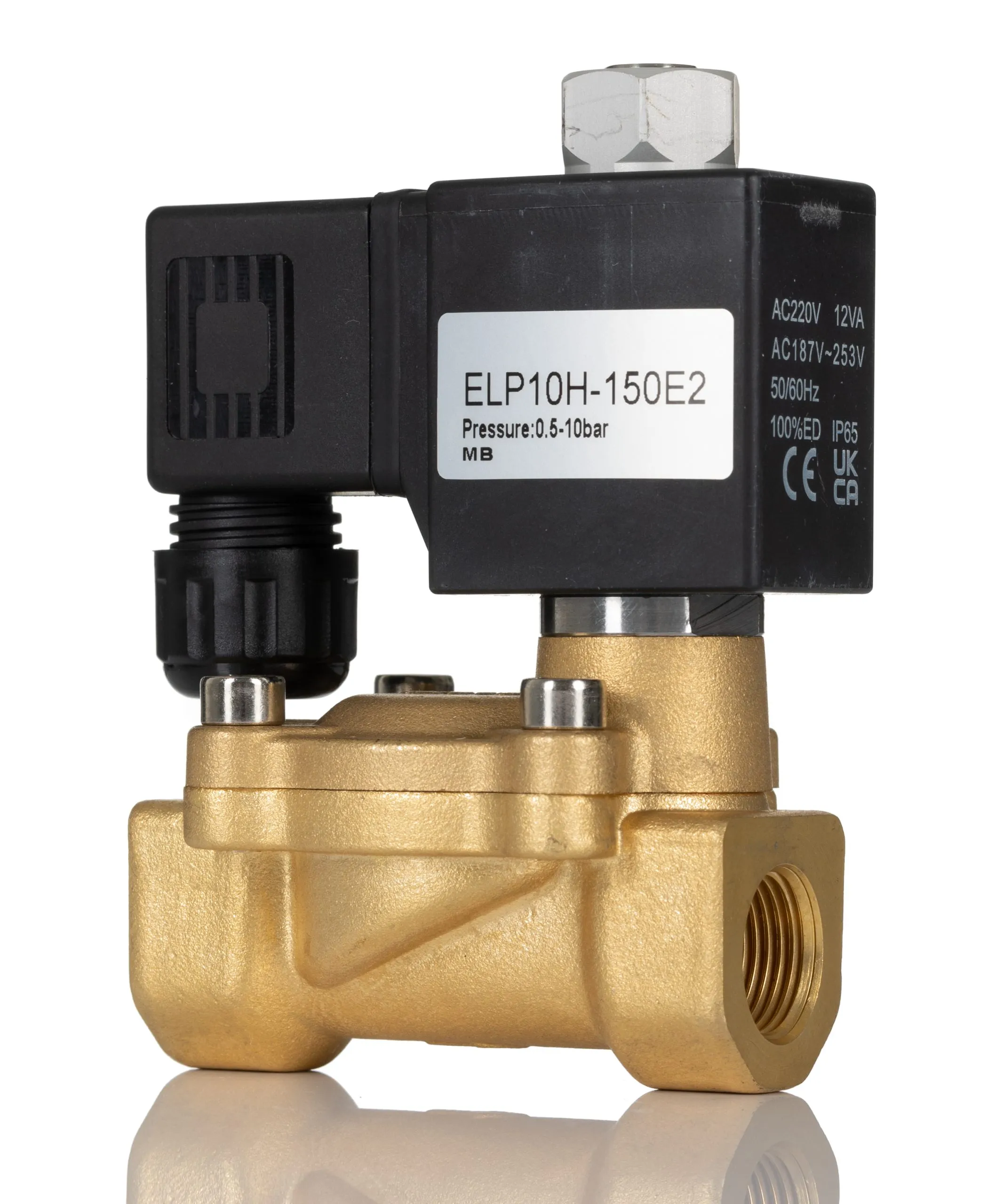 RS PRO, G3/8 2/2-Wege Steuer- Magnetventil 220 V ac, Schließer