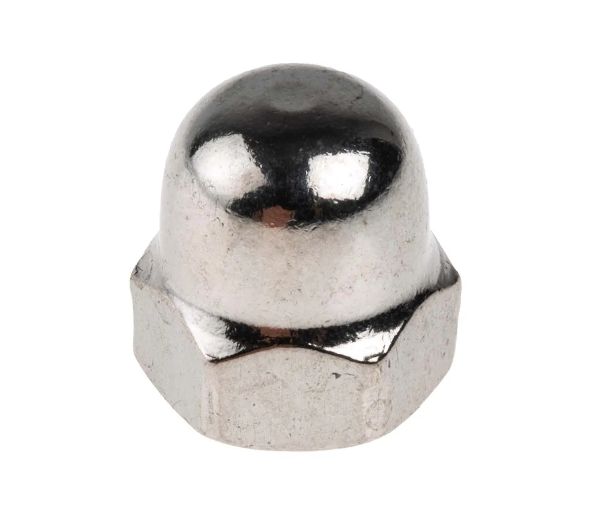 RS PRO Sechskantmuttern, M8 Hut Edelstahl 13.0mm Glatt A2 304 DIN 1588