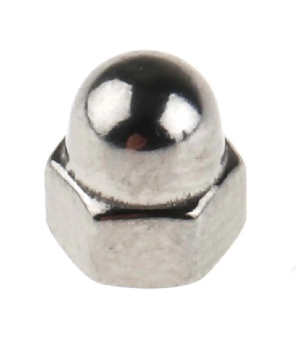 RS PRO Hutmuttern, M3 Hut Edelstahl 6.01mm A4 316 DIN 1587