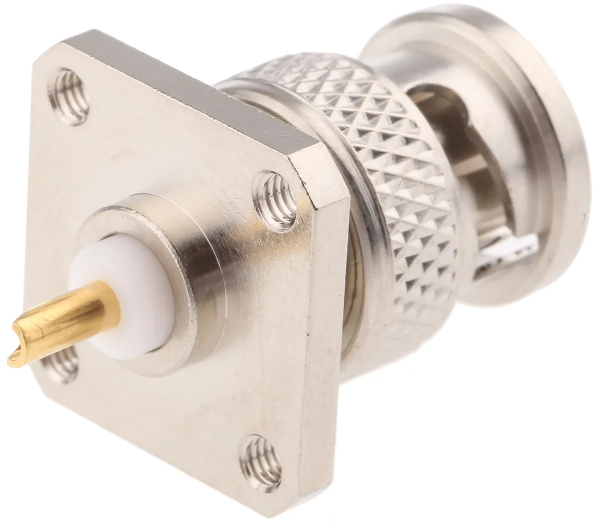 Radiall Stecker Koaxialsteckverbinder BNC-Steckverbinder, Flanschmontage Löt-Anschluss, 50Ω mit Trennwand, Gerade