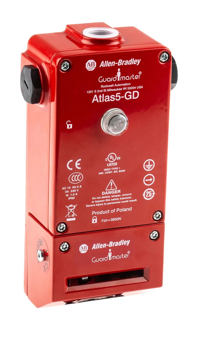 Allen Bradley Guardmaster 440G-L Magnet-Verriegelungsschalter, Entriegelt bei Spannung, 24V ac/dc inkl.Betätiger, Atlas