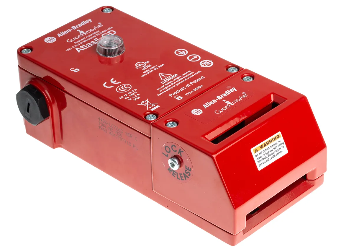 Allen Bradley Guardmaster 440G-L Magnet-Verriegelungsschalter, Entriegelt bei Spannung, 110V ac/dc inkl.Betätiger,