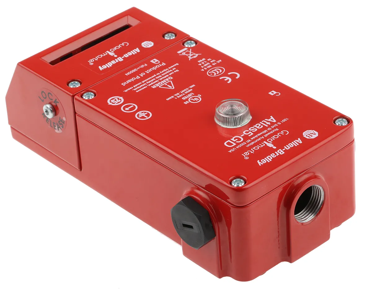 Allen Bradley Guardmaster 440G-L Magnet-Verriegelungsschalter, Entriegelt bei Spannung, 230V ac/dc inkl.Betätiger,