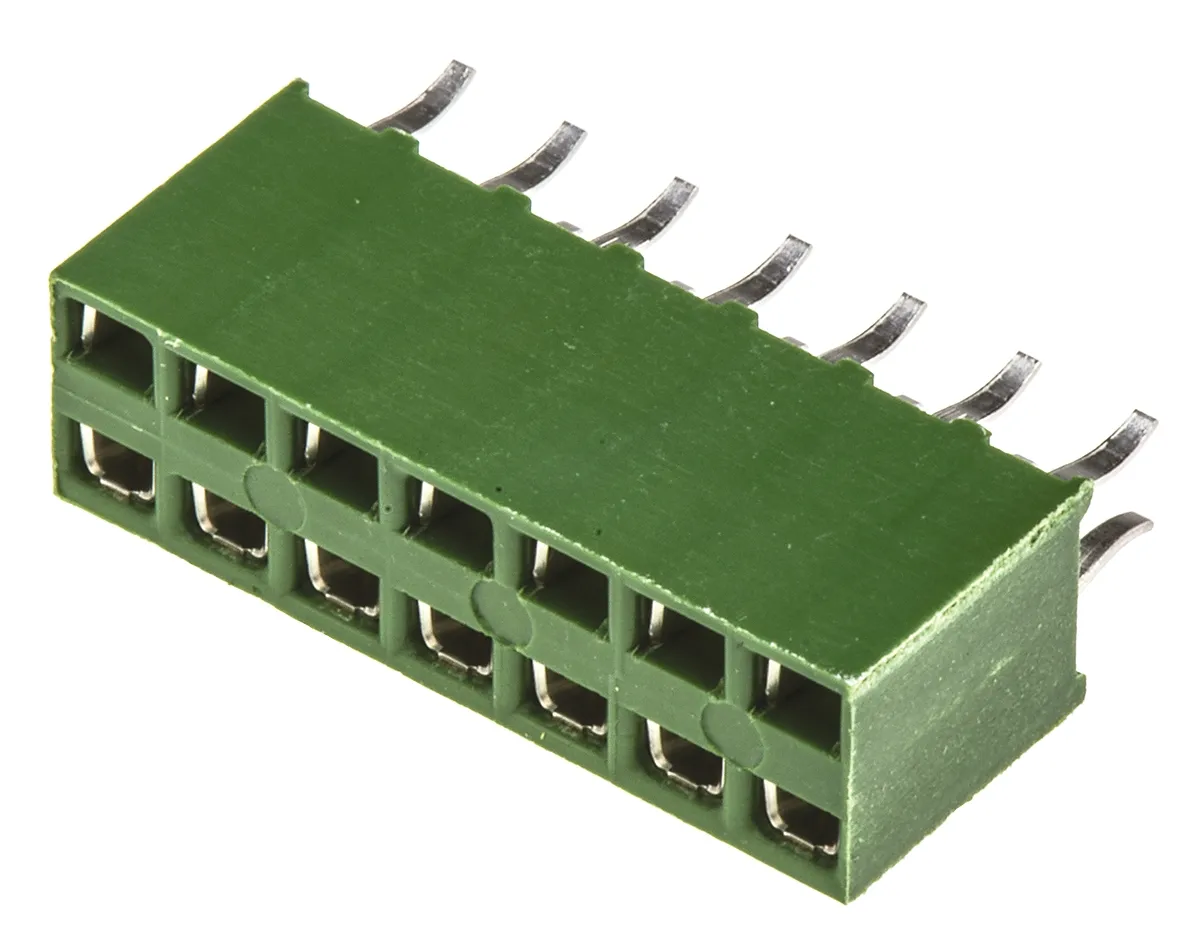 TE Connectivity AMPMODU HV100 Leiterplattenbuchse Gerade 14-polig / 2-reihig, Raster 2.54mm