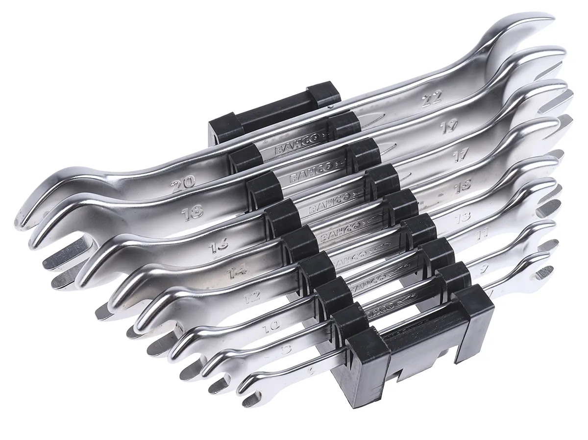 Bahco 6M Gabelschlüsselsatz CrV-Stahl, 8-teilig 6 x 7 → 20 x 22 mm