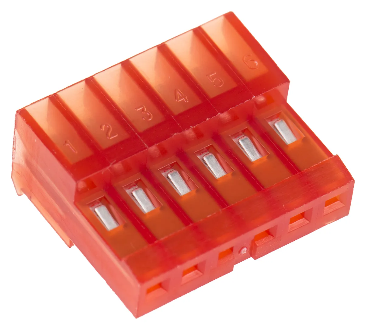 TE Connectivity MTA-100 IDC-Steckverbinder Buchse, gewinkelt, 6-polig / 1-reihig, Raster 2.54mm