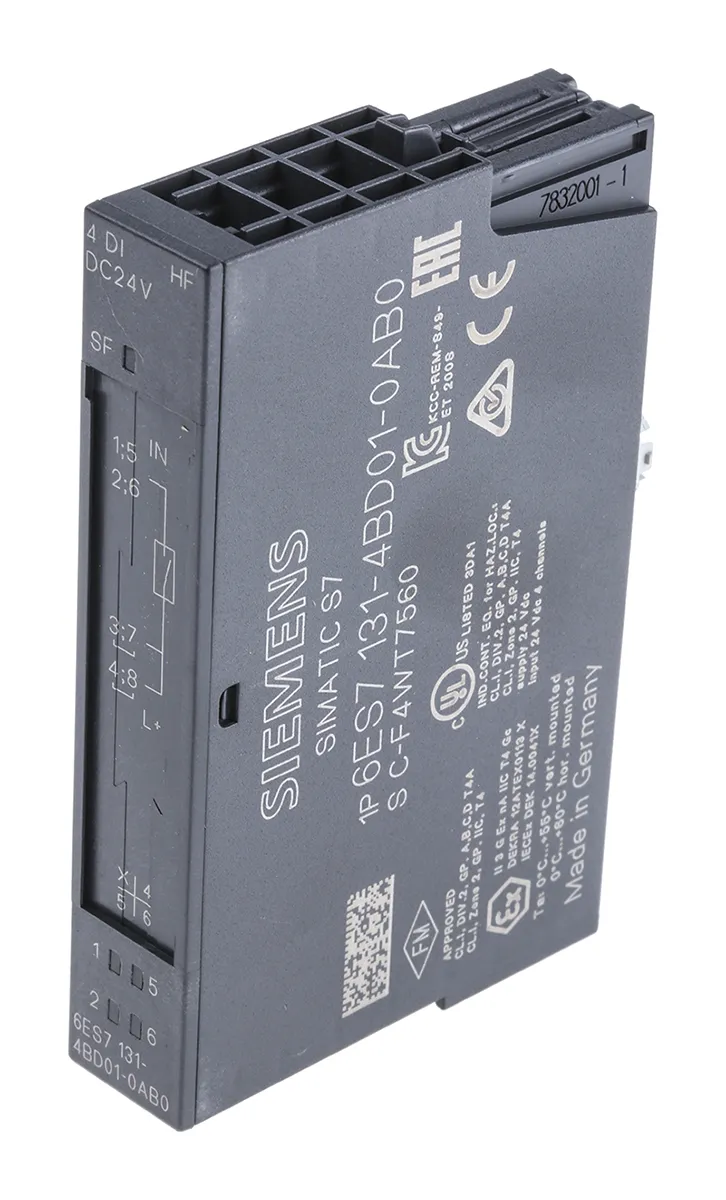 Siemens 6ES7 SPS-E/A Modul für Serie SIMATIC ET 200S 4 x Digital Eingang 24 V DC 500 mA 600m