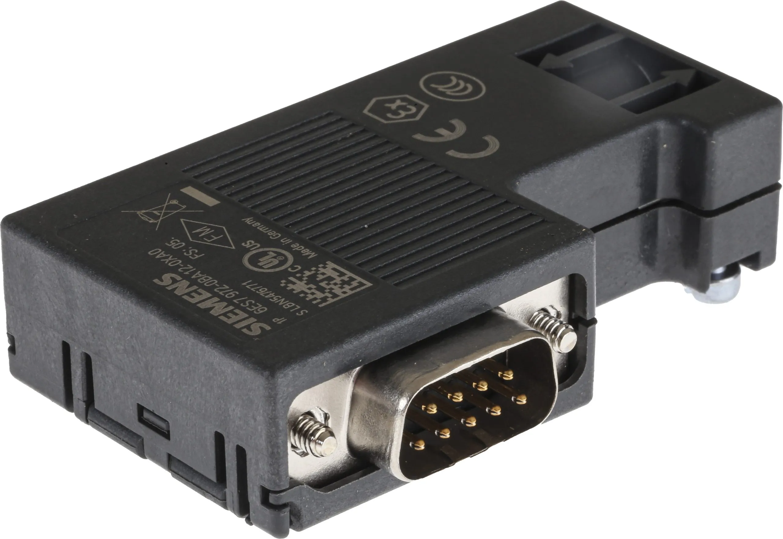 Siemens Sub-D Steckverbinder abgewinkelt, 9-polig , Kabelmontage Wire Wrap